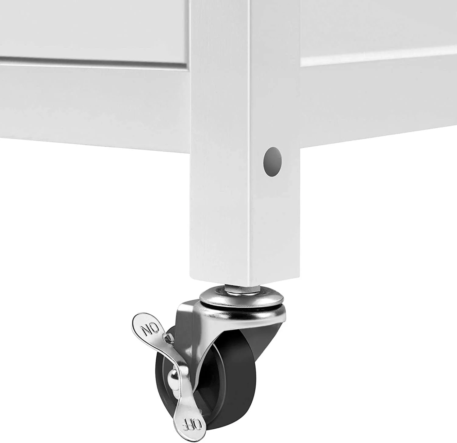 Rolling Kitchen Island with Single Door Cabinet, Kitchen Cart with Drawer on Swivel Wheels