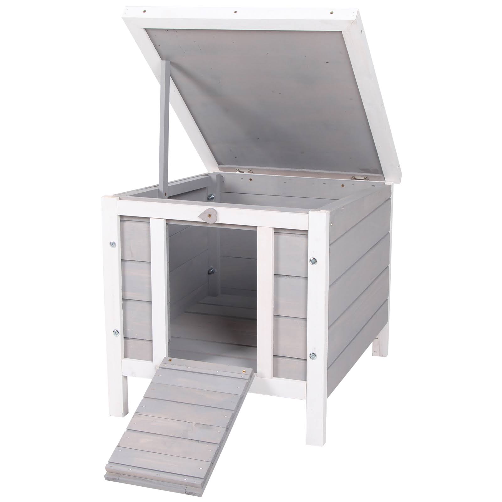 Pawhut Outdoor Rabbit Hutch Bunny Cage Raised Wooden Pet House