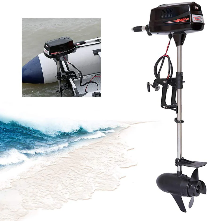 Anqidi 6HP 4 Stroke 140CC Outboard Motor Heavy Duty Inflatable Fishing Boat Gasoline Engine Manual Start TCI Air Cooling System 4500-5500Rpm(Joystick
