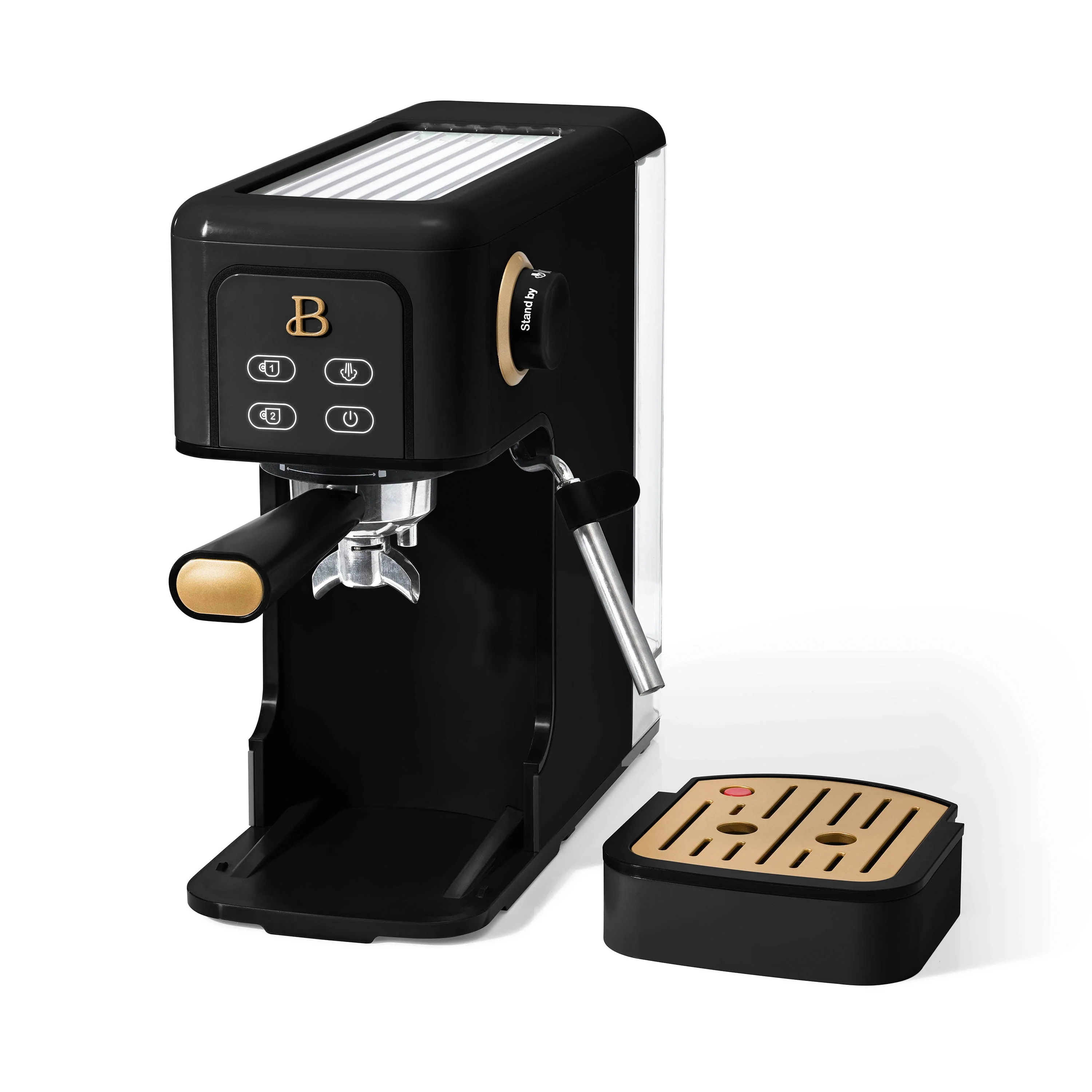 Beautiful Slim Espresso Maker with 20-Bar Pressure, White Icing by Drew Barrymore