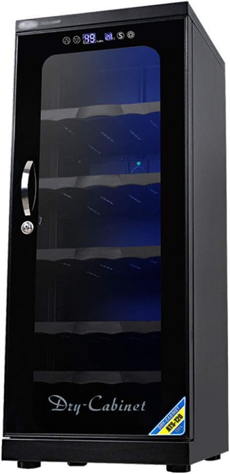 120L Electronic Dry Cabinet, Large Dehumidifier Box for Camera Lens & Optical Equipment Storage, Touch/Lighting/Noiseless, 15W Low Energy