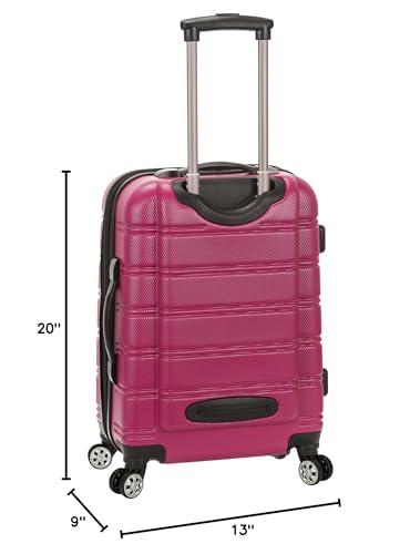 Rockland Melbourne Hardside Expandable Luggage with Spinner Wheels, 2TONENAVY, 2 Piece (20/28)