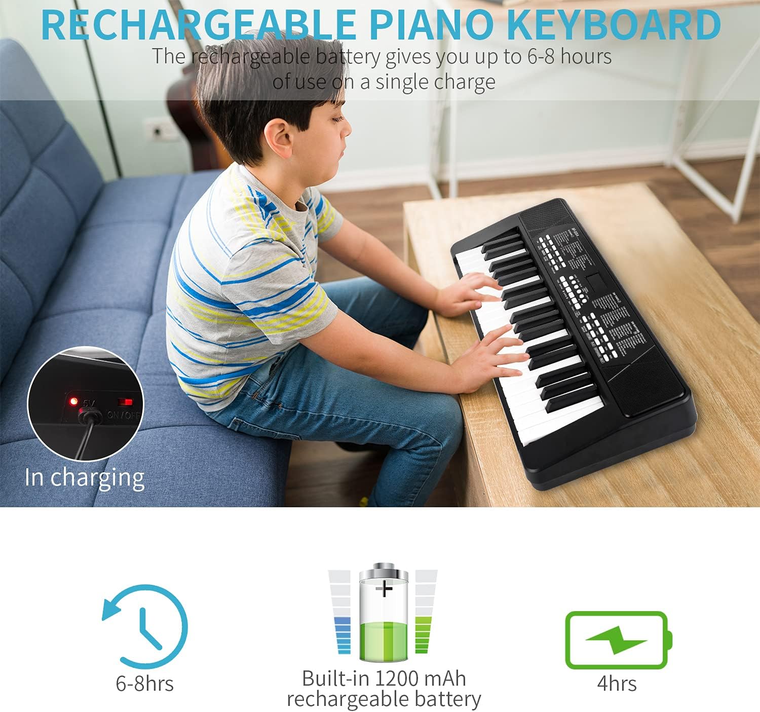M SANMERSEN Piano Keyboard for Beginners