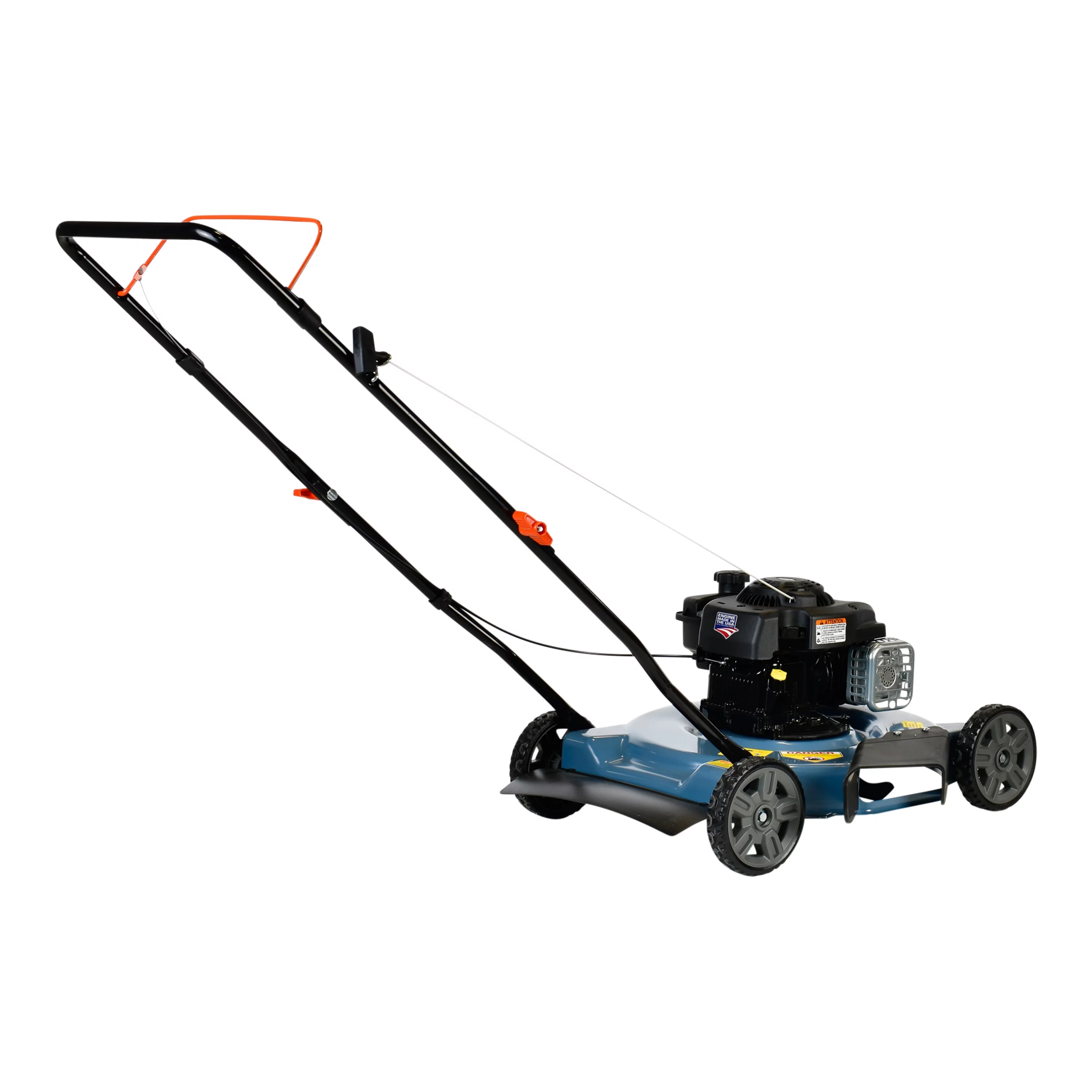 SENIX 20-Inch Gas Lawn Mower, 125 cc 4-Cycle Briggs & Stratton Engine, Push Lawnmower with Side Discharge, 5-Position Height Adjustment, LSPG-L3