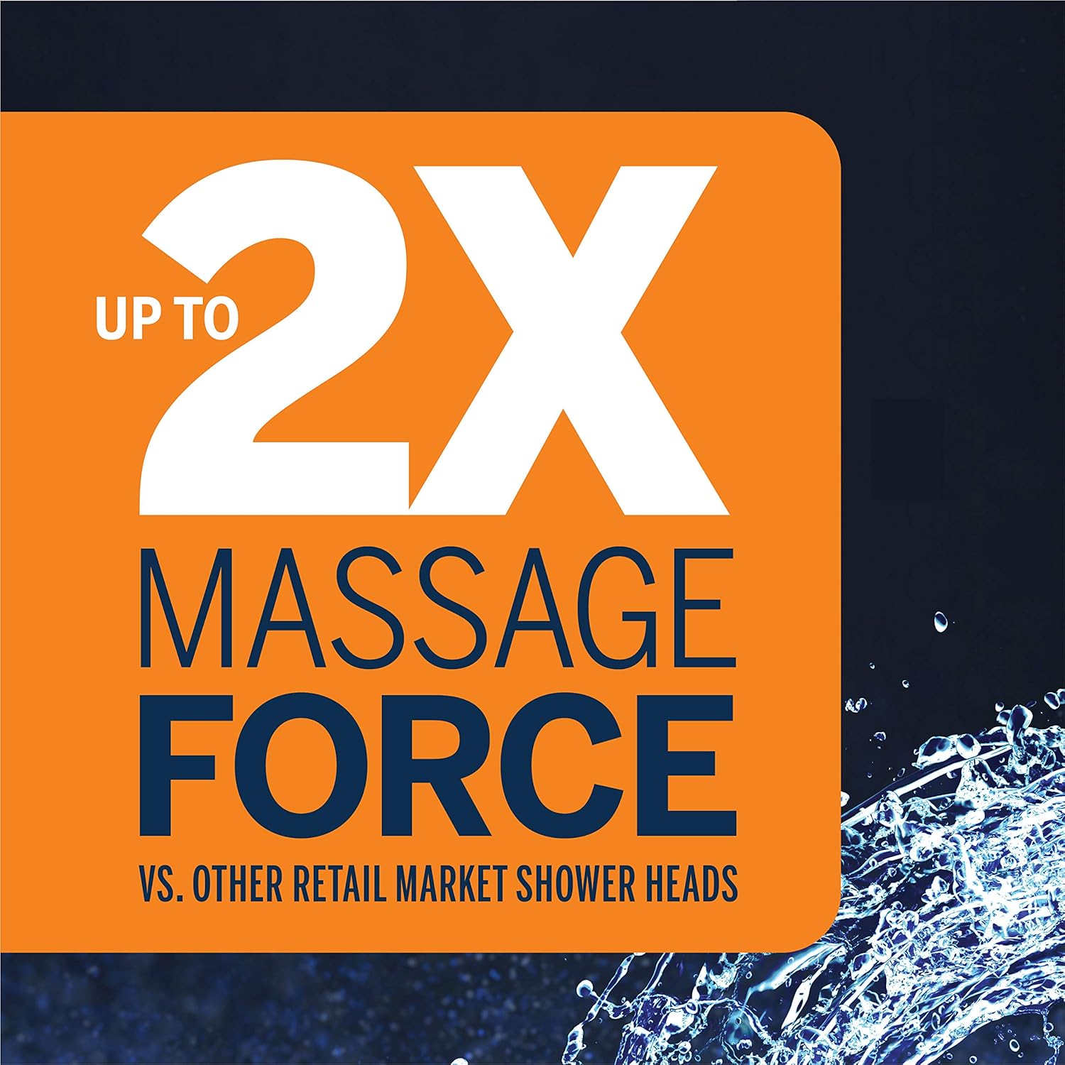 Waterpik High Pressure Powerpulse Massage Hand Held, Brushed Finish, Detachable Shower Head with 7 Spray Settings, ‎XFT-769E Pack of 2