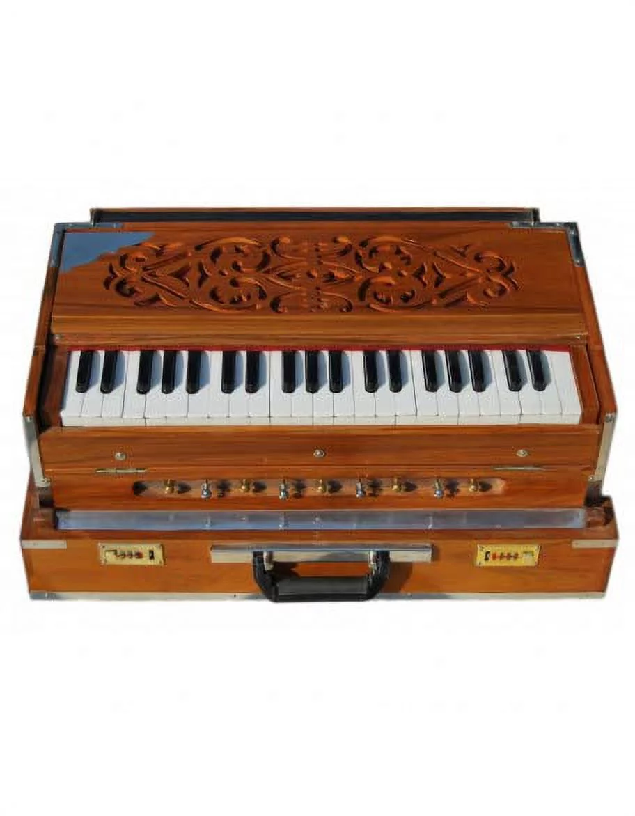 Folding Harmonium Instrument, 3.5 octaves, Portable Harmonium Tuned - Curated Treasures Market