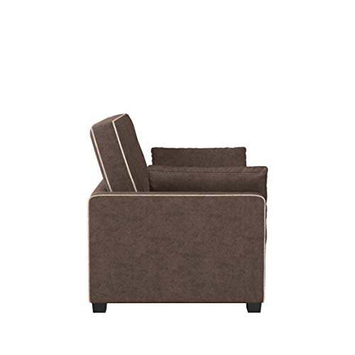 Serta Ainsley 72.6" Convertible Sleeper Sofa, Queen Size, Dreamcoil Comfort, Soft Velvet Fabric, Navy