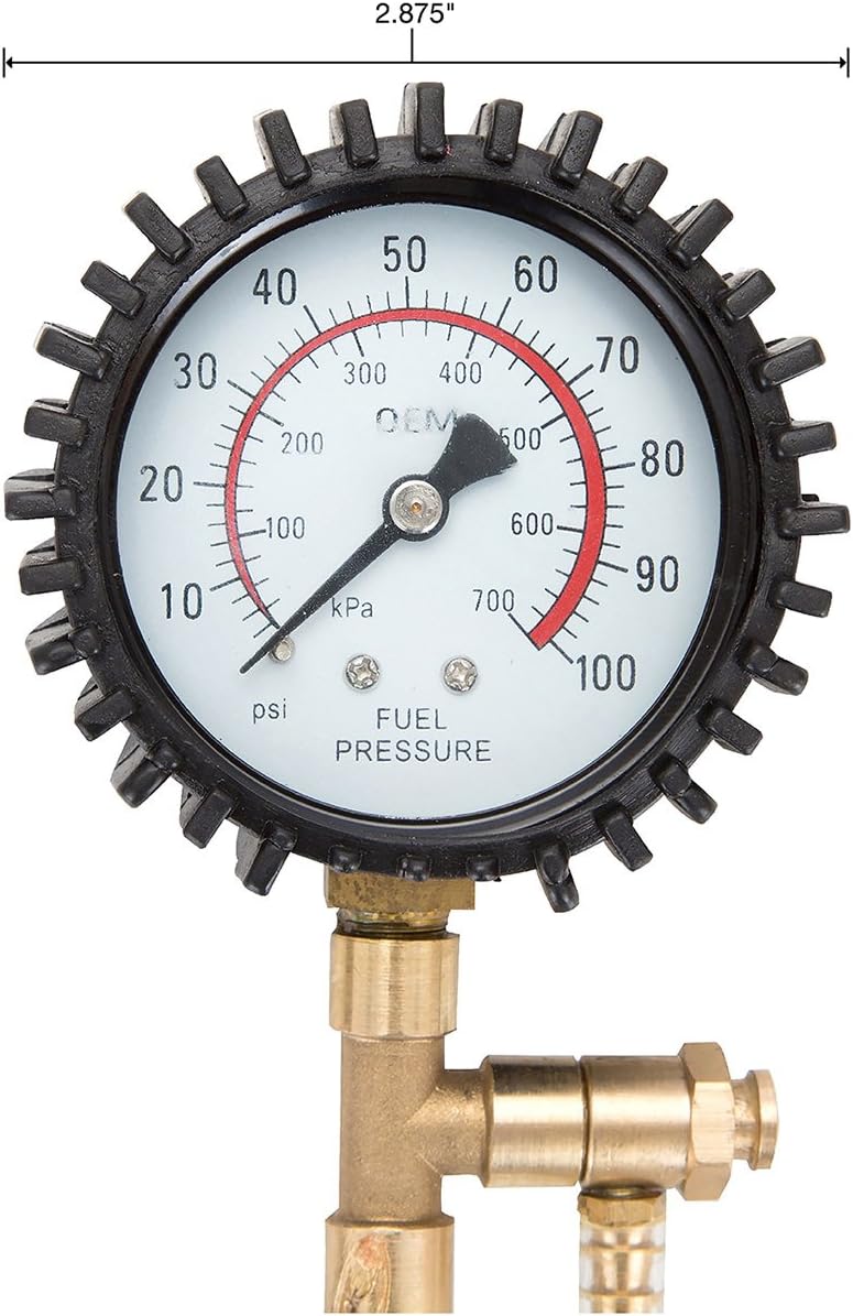 OEMTOOLS 27167 Fuel Pressure Test Kit, Fuel Pressure Gauge, Fuel Pressure Tester, Fuel Pump Pressure Tester, Fuel Pressure Testers