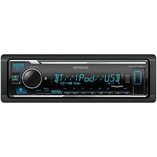 KENWOOD KMM-BT332U Bluetooth Single DIN Car Stereo with USB Port, AM/FM Radio, MP3 Player, Multi Color LCD, Detachable Face, Built in Amazon Alexa
