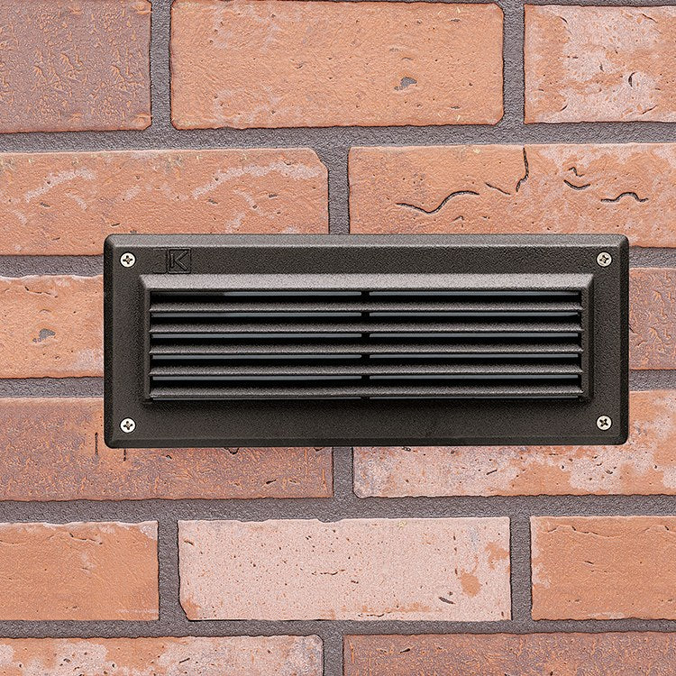 Two-Lamp Outdoor 3000K LED Brick Light with Louvers