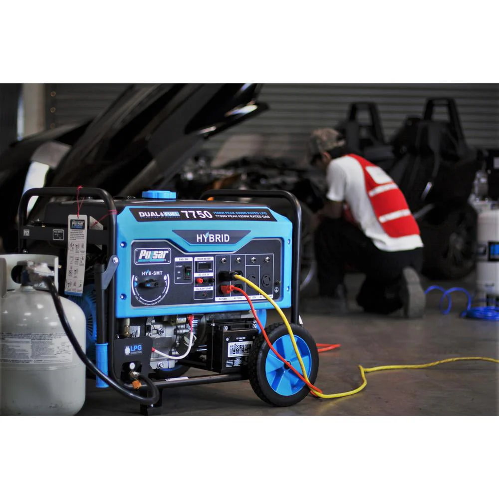 Pulsar 7750-Watt Dual Fuel Portable Generator with Electric Start