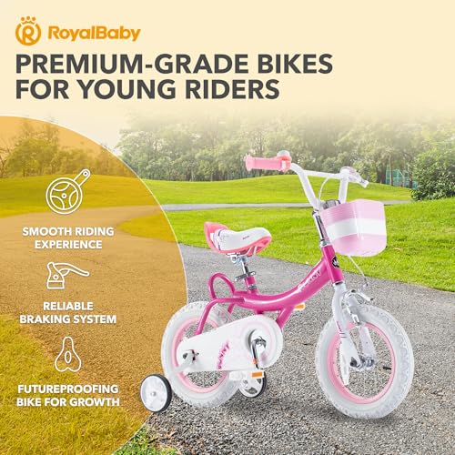 Royalbaby Princess Girls Kids Bike 12 14 16 18 20 Inch Children Bicycle with Basket for Age 3-12 Years