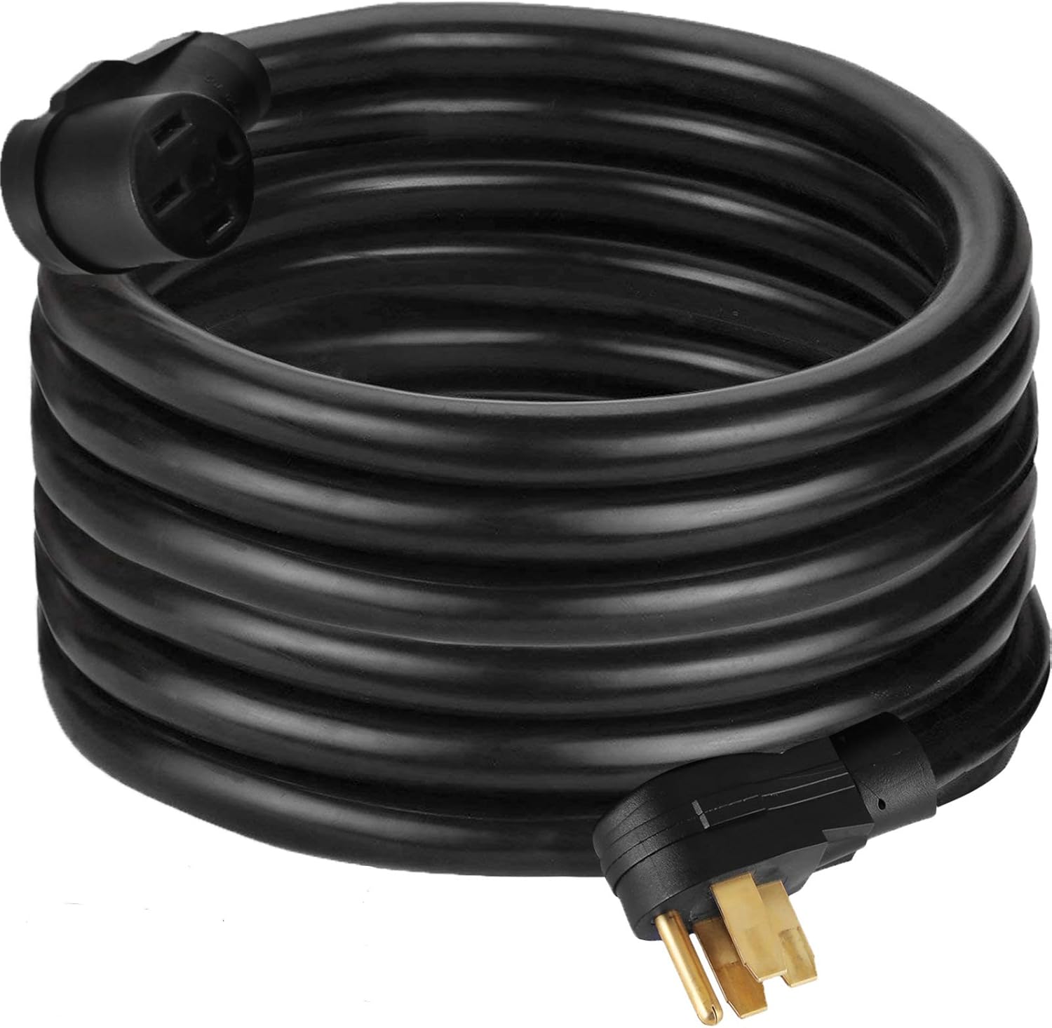 Happybuy RV Power Cord 36Ft 30 Amp RV Extension Cord AWG10 30 amp rv Extension Cord Truck Trailer Motorhome Camper RV Cord Grip Handles Camper