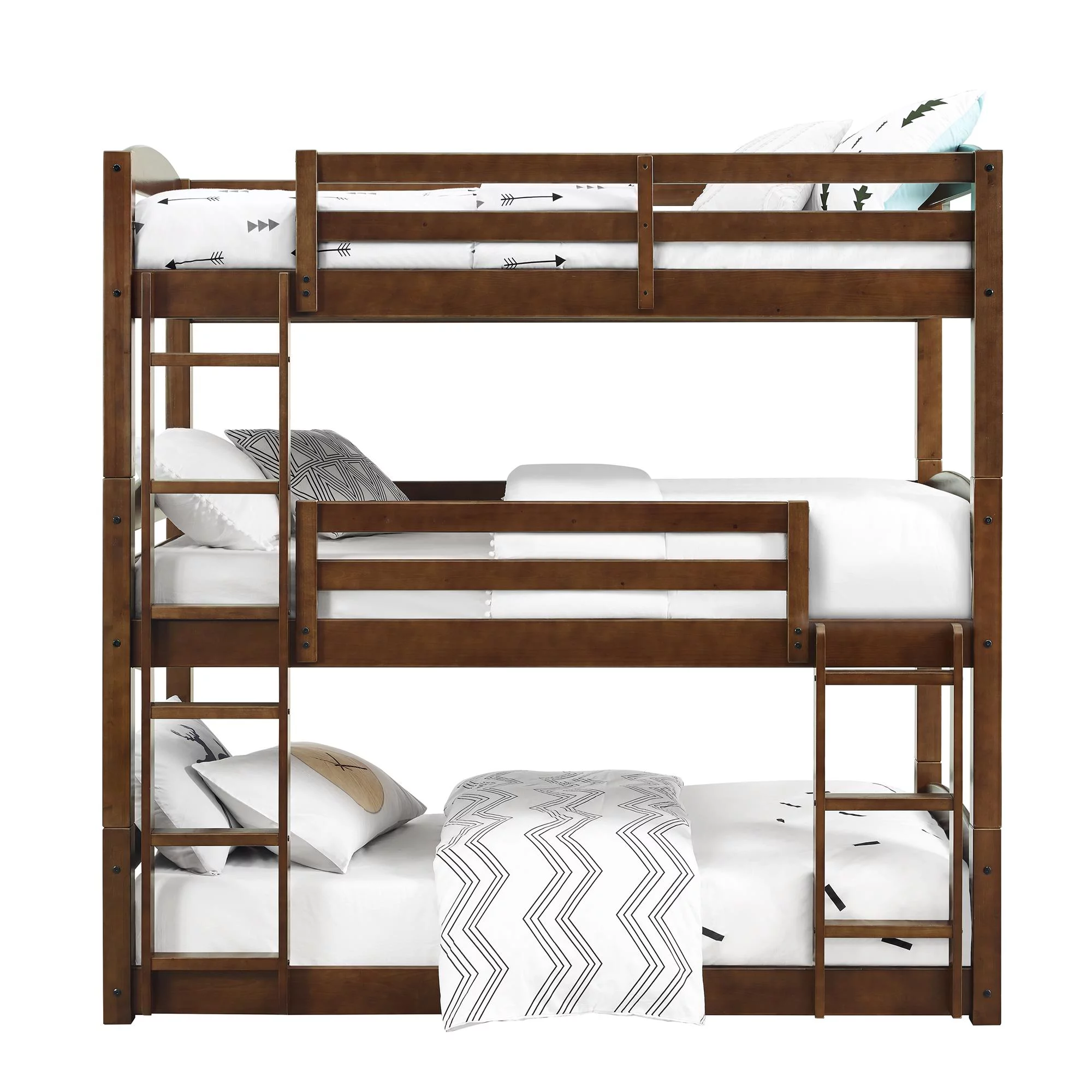 Dorel Home DHP Sierra Triple Bunk Bed, Mocha