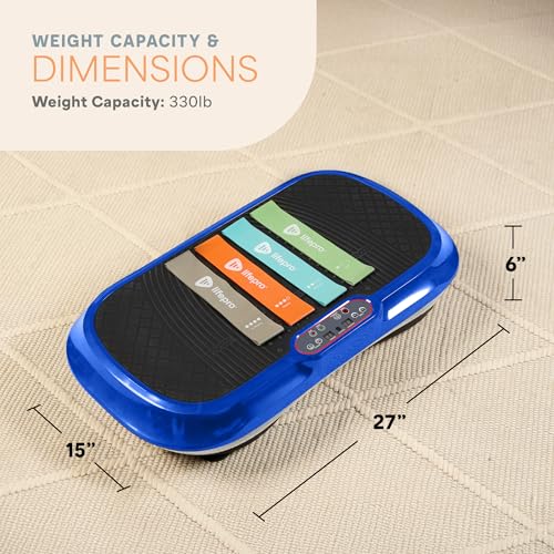 Lifepro Waver Vibration Plate Exercise Machine – High-Intensity Vibration for Muscle Activation, Full-Body Workout Vibrating Platform with Loop Bands