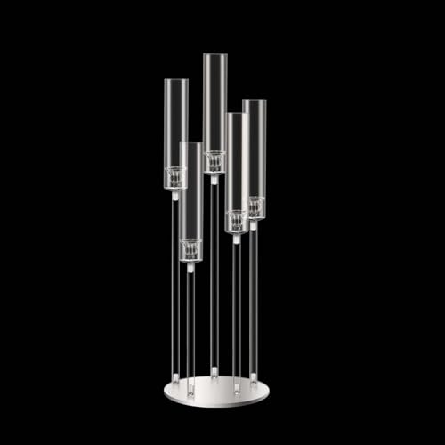 35inch 10pcs Black Candelabra Centerpieces for Tables 5 Arms Wedding centerpieces for Decorations