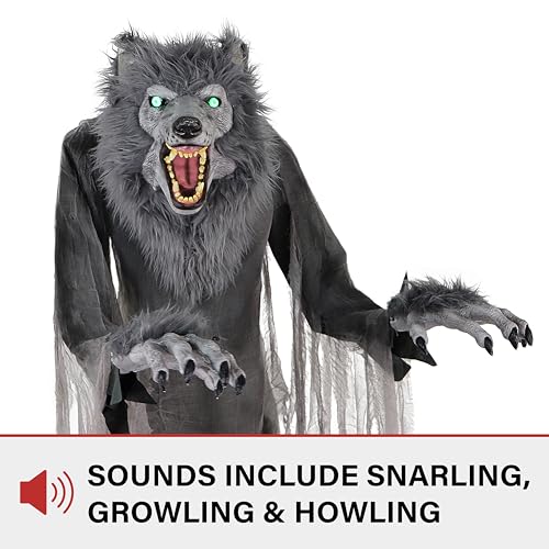 Haunted Hill Farm Motion-Activated 7.5-Ft. Tall Smoldering Ghoul