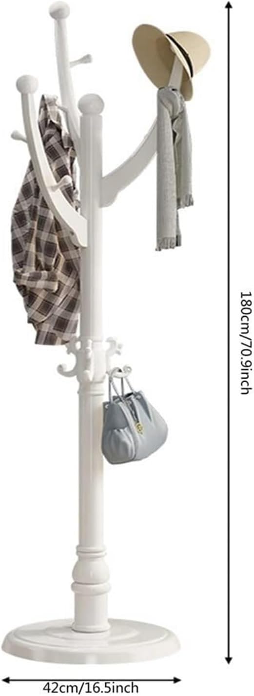 Free Standing Coat Rack Household Floor Coat Rack Coat Tree with 9 Hooks Fashionable Modern Coats and Hats Standing Coat Rack Handbag Clothes