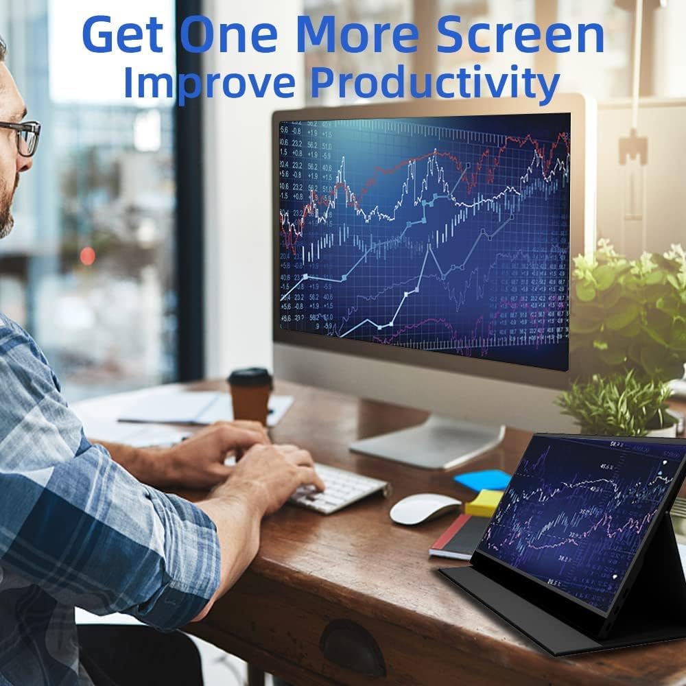 Portable Monitor��AYY 15.8'' 1080P FHD Freesync IPS 100% SRGB Gaming Monitor with Speaker,Vesa