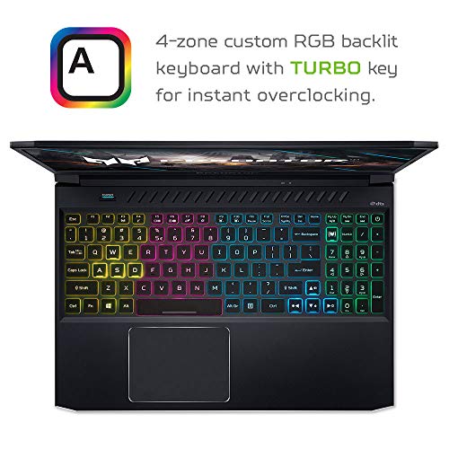 Acer Predator Helios 300 Gaming Laptop, Intel i7-10750H, NVIDIA GeForce RTX 2060 6GB, 15.6" Full HD 144Hz 3ms IPS Display, 16GB Dual-Channel DDR4