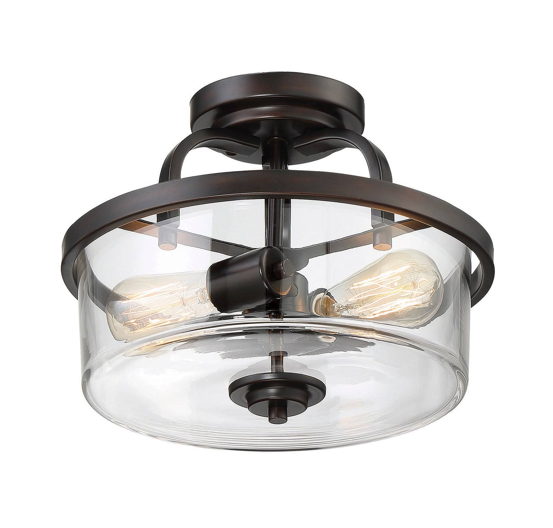 Savoy House 6-6053-2-13 - Tulsa 2 Light Semi Flush, English Bronze
