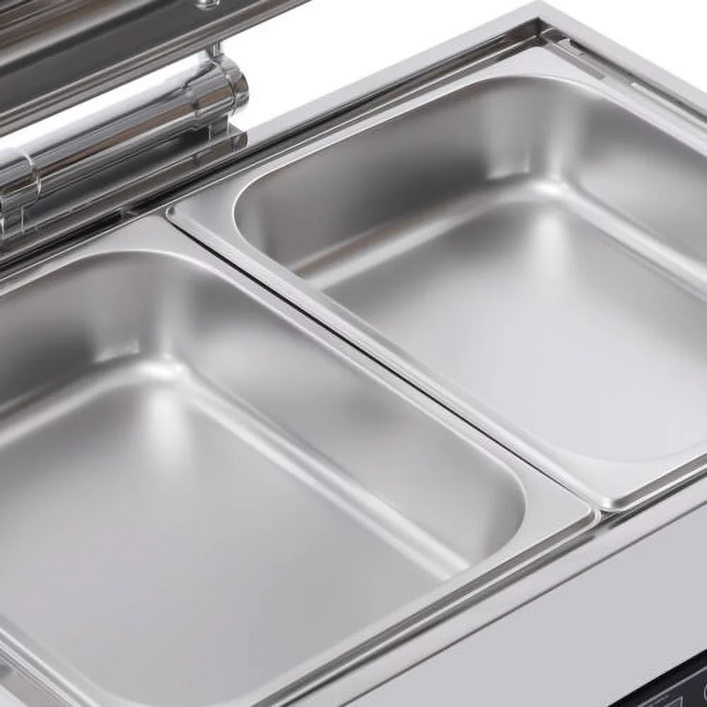 Electric Chafing Dish Stainless Steel Buffet Food Warmer 9QT Chafer Dish w/Lid