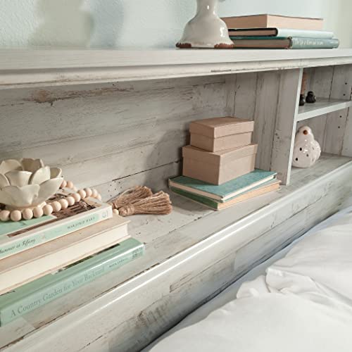Sauder River Ranch Full/Queen Bookcase Headboard, in Grand Walnut Finish