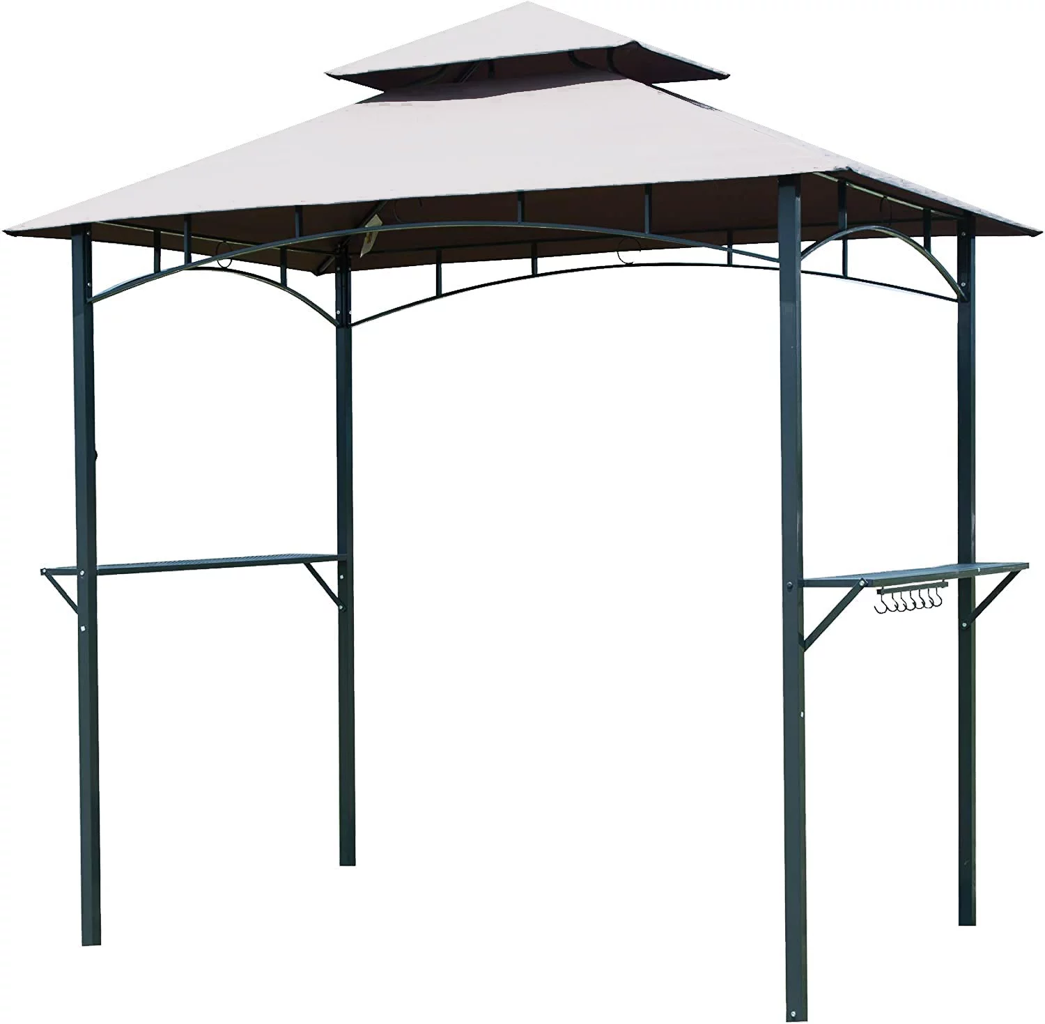Grezone Outdoor Grill Gazebo Tent BBQ Canopy for Outdoor Grill Shelter BBQ Grill Gazebo Hardtop (L96 x W60 x H101 Inch) White - Radiant Selections