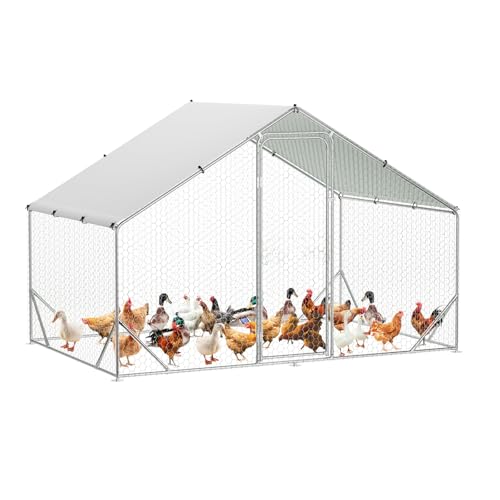 Large Metal Chicken Coop, Walk-in Poultry Cage