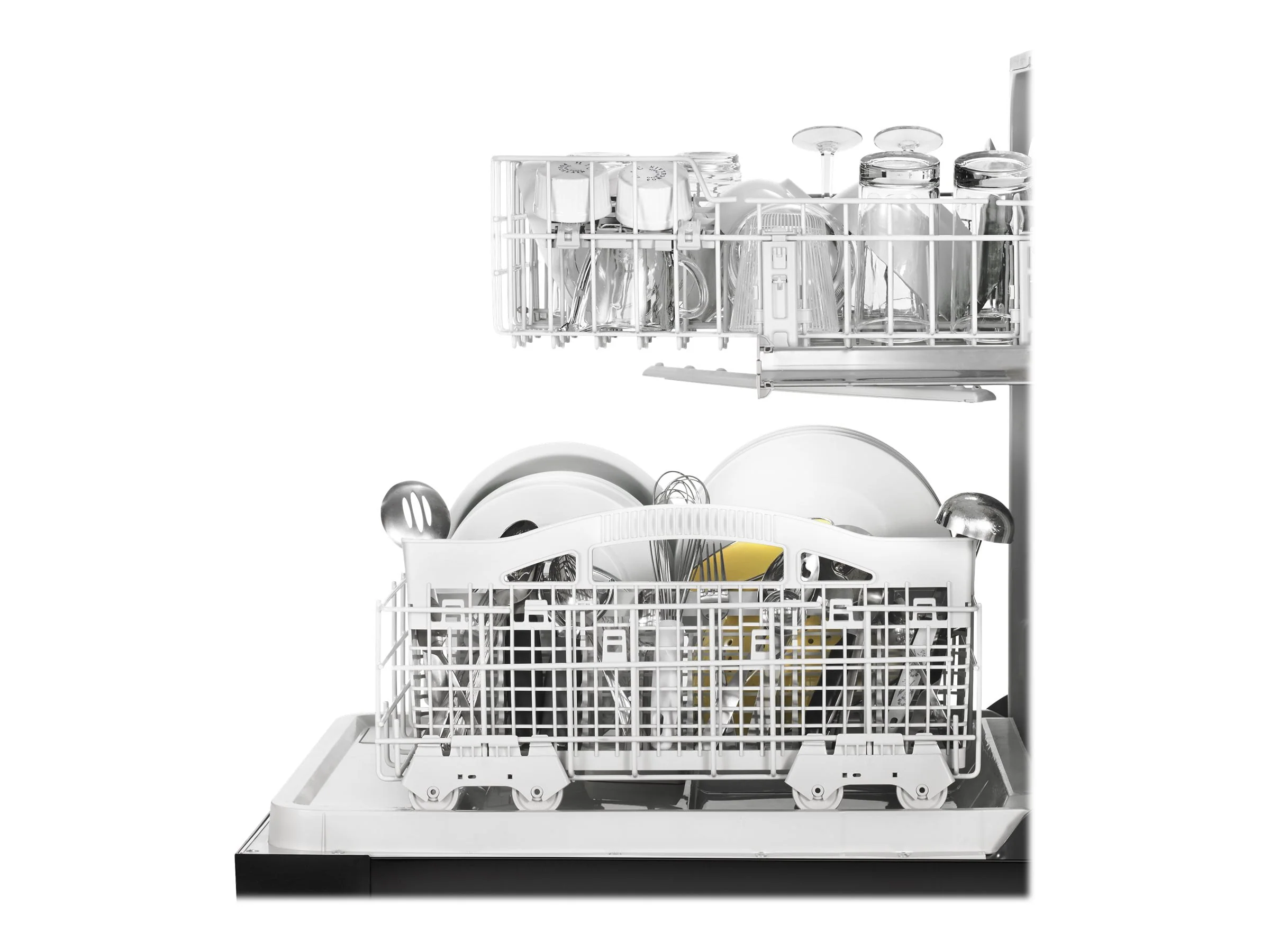 Whirlpool WDF330PAHB - Dishwasher - built-in - Niche - width: 24.4 in - depth: 24.4 in - height: 34 in - black