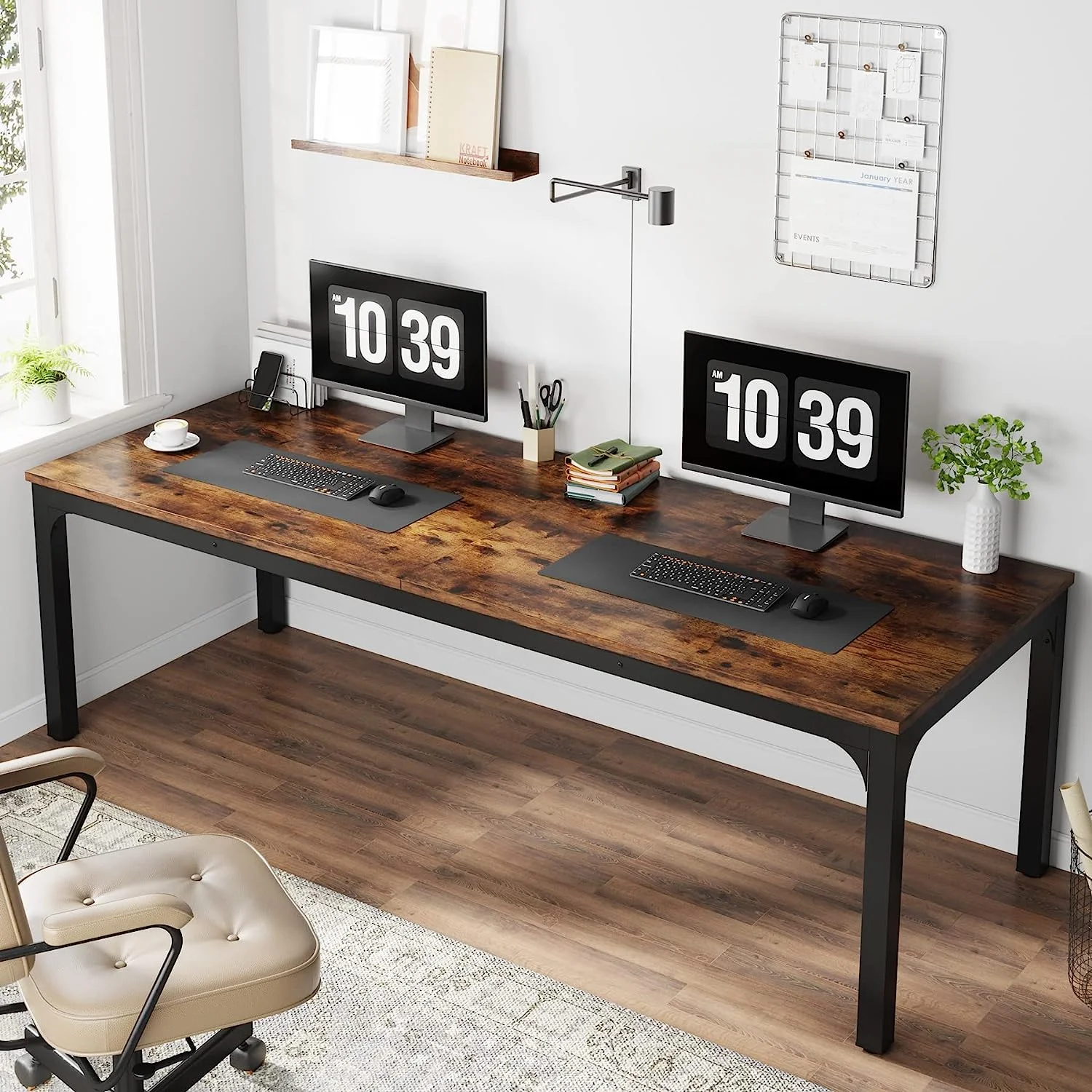 Tribesigns 78.7 inches Extra Long Computer Desk 2 Person