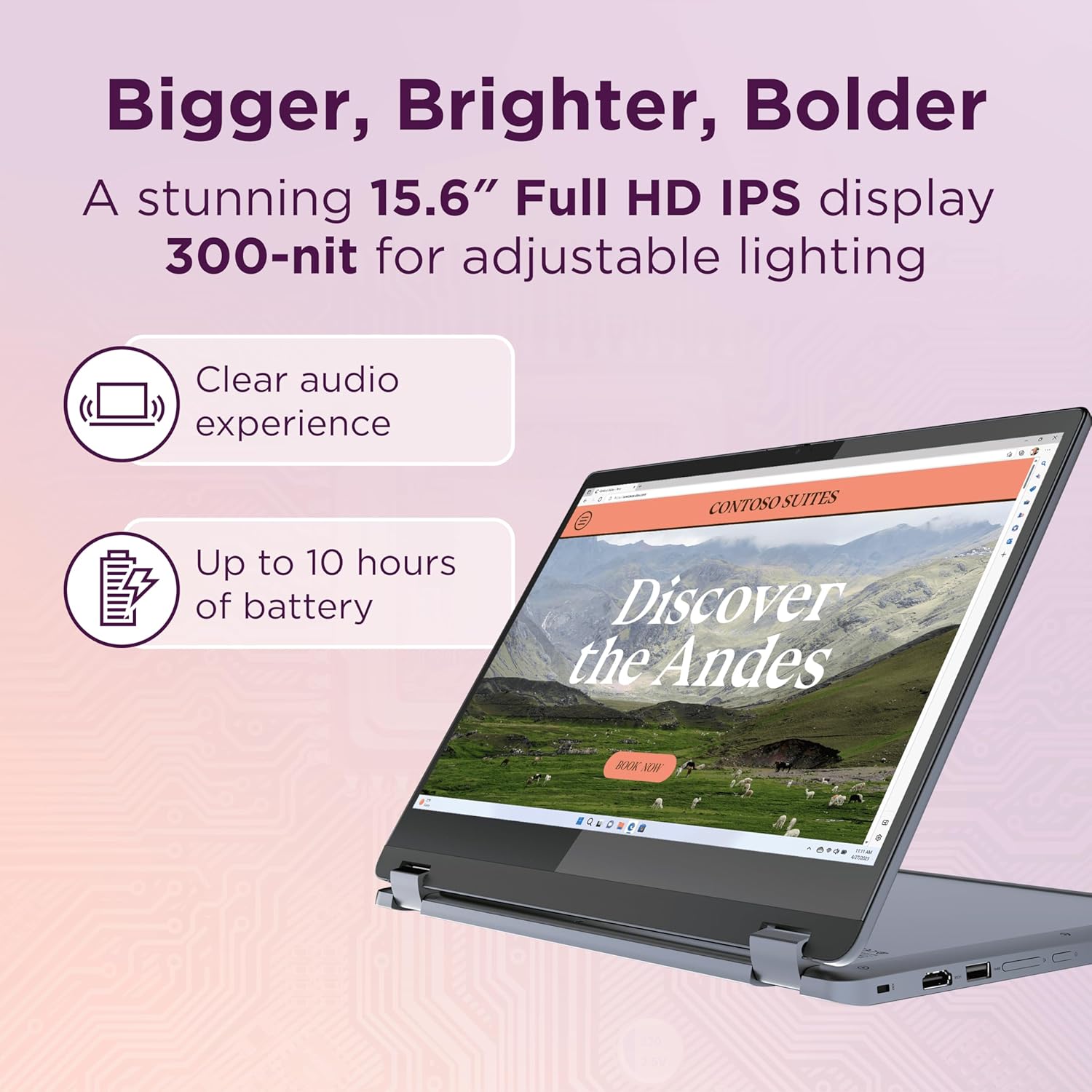 Lenovo IdeaPad Flex 3i Chromebook Laptop, Intel® UHD Graphics, 15.6” FHD Display, Intel Pentium N6000, 8GB RAM, 128GB SSD, 1920x1080 px, Touchscreen