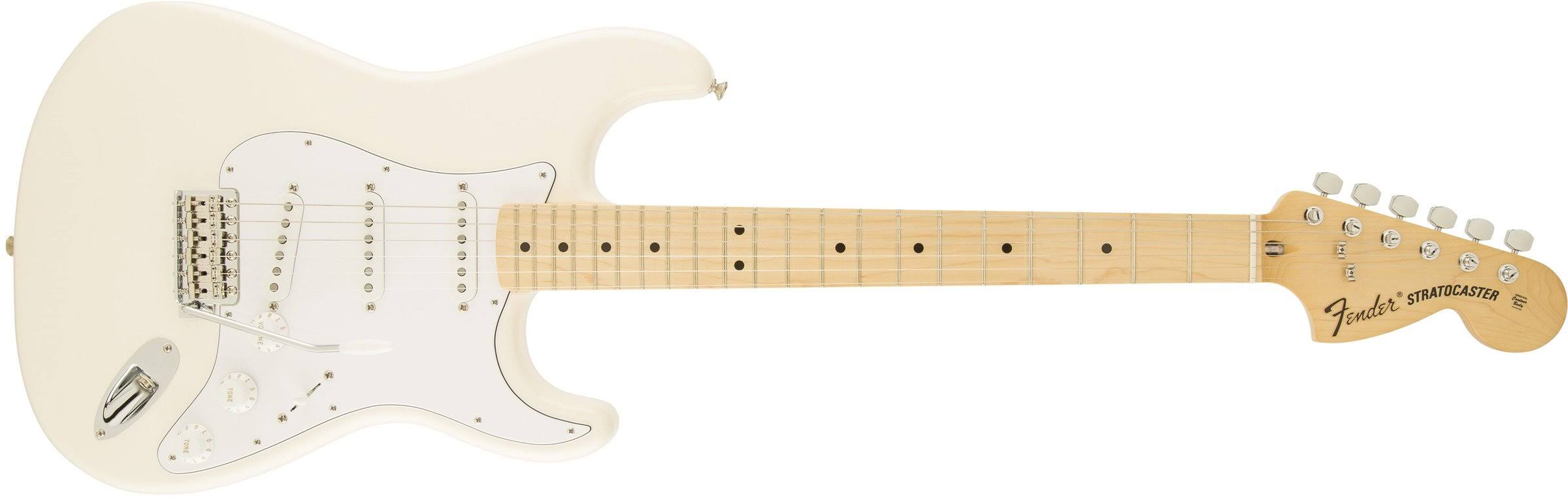 Fender Classic Series &70s Stratocaster Electric Guitar Olympic White