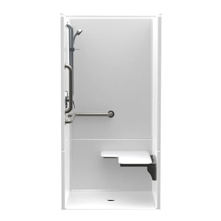Shower Module 36x36 Inch Center Drain Right Hand Seat White ADA