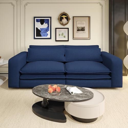 93" King Pull Out Sofa Bed, 3 in 1 Convertible Sleeper Sofa Couch, Comfy 3 Seater Sleeper Bed with 2 Pillows