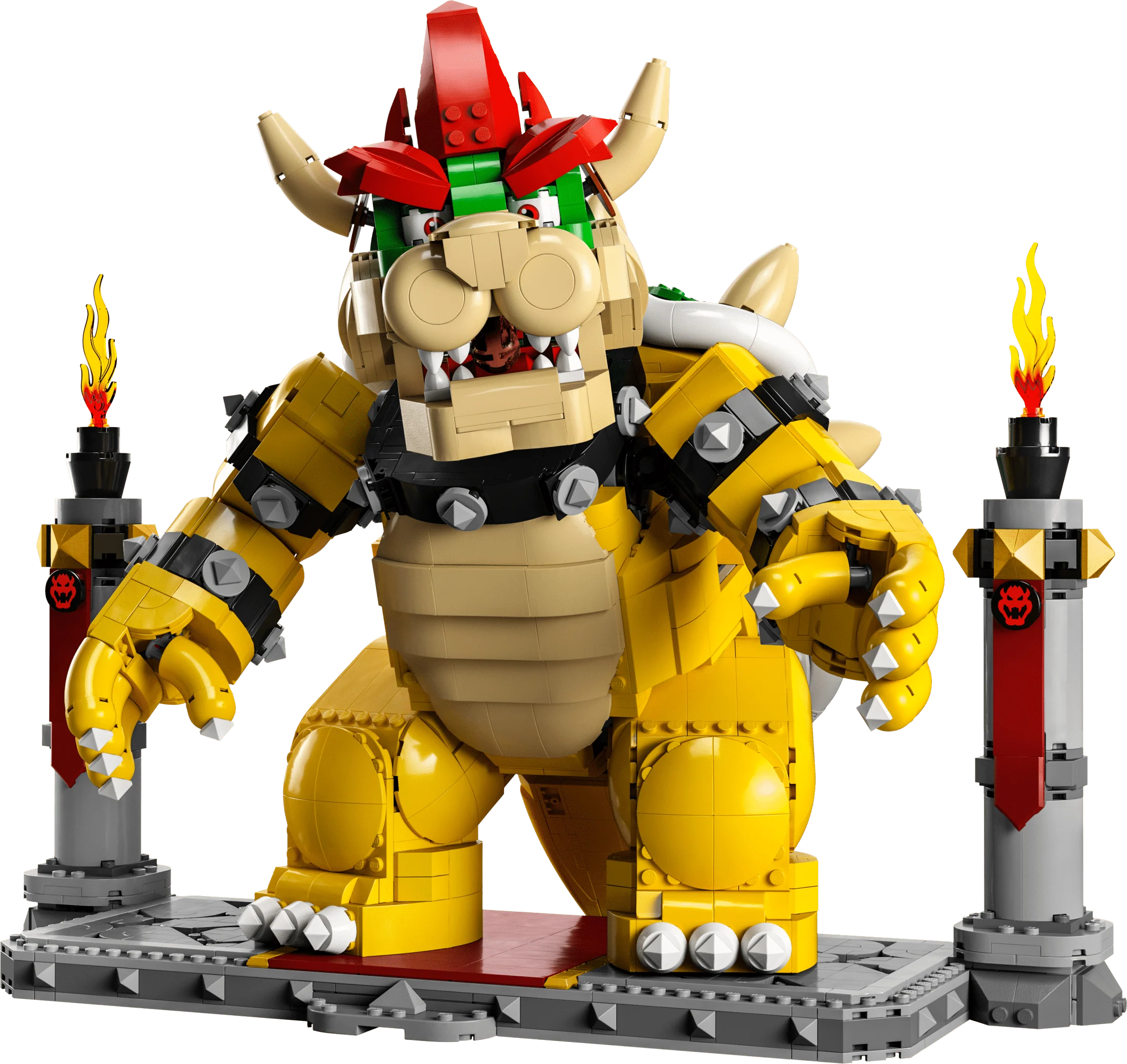 LEGO Super Mario The Mighty Bowser, 3D Build and Display Kit, Collectible Posable Character Figure with Battle Platform