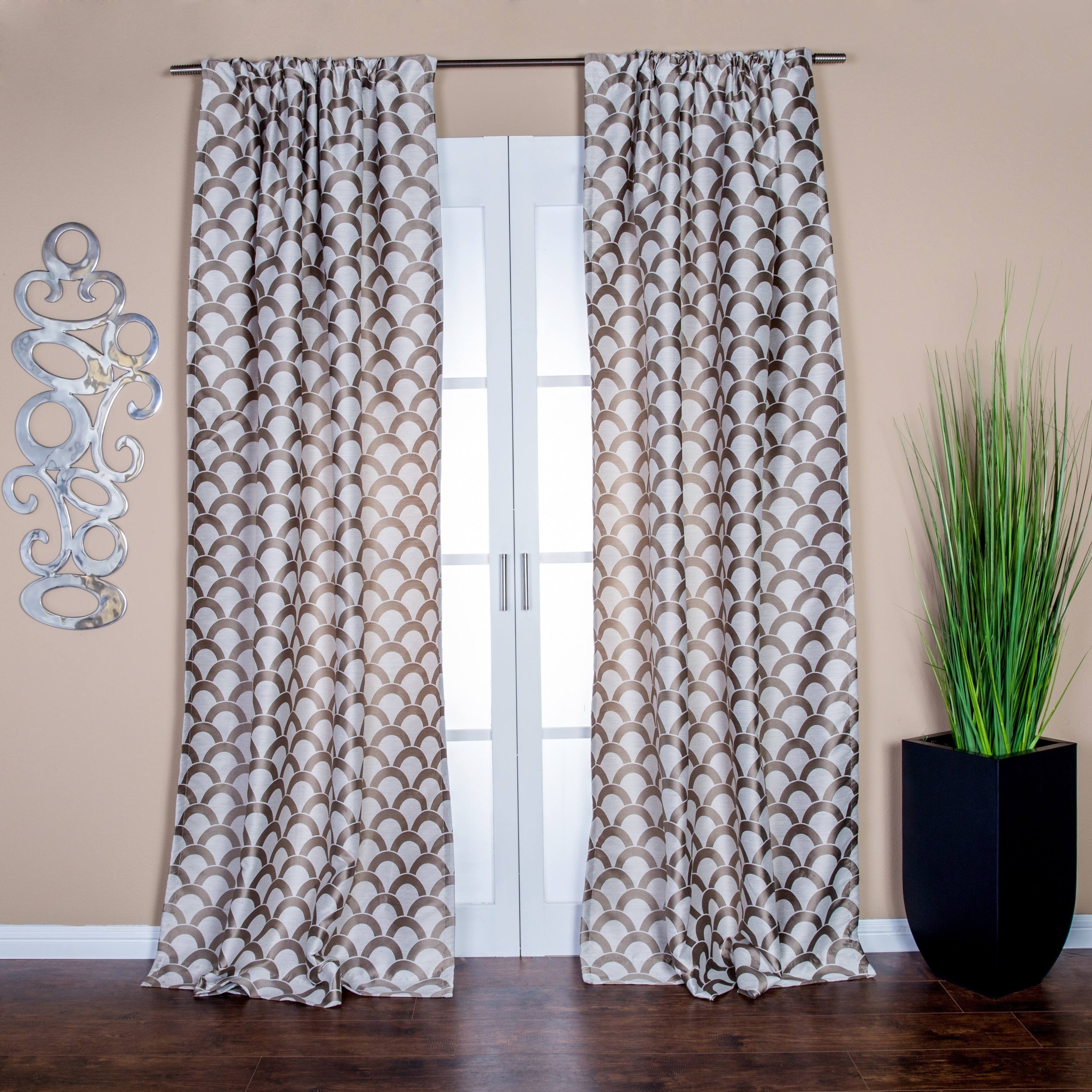 Lambrequin Sahar Jacquard Panel - 54 x 96 - Beige/Taupe