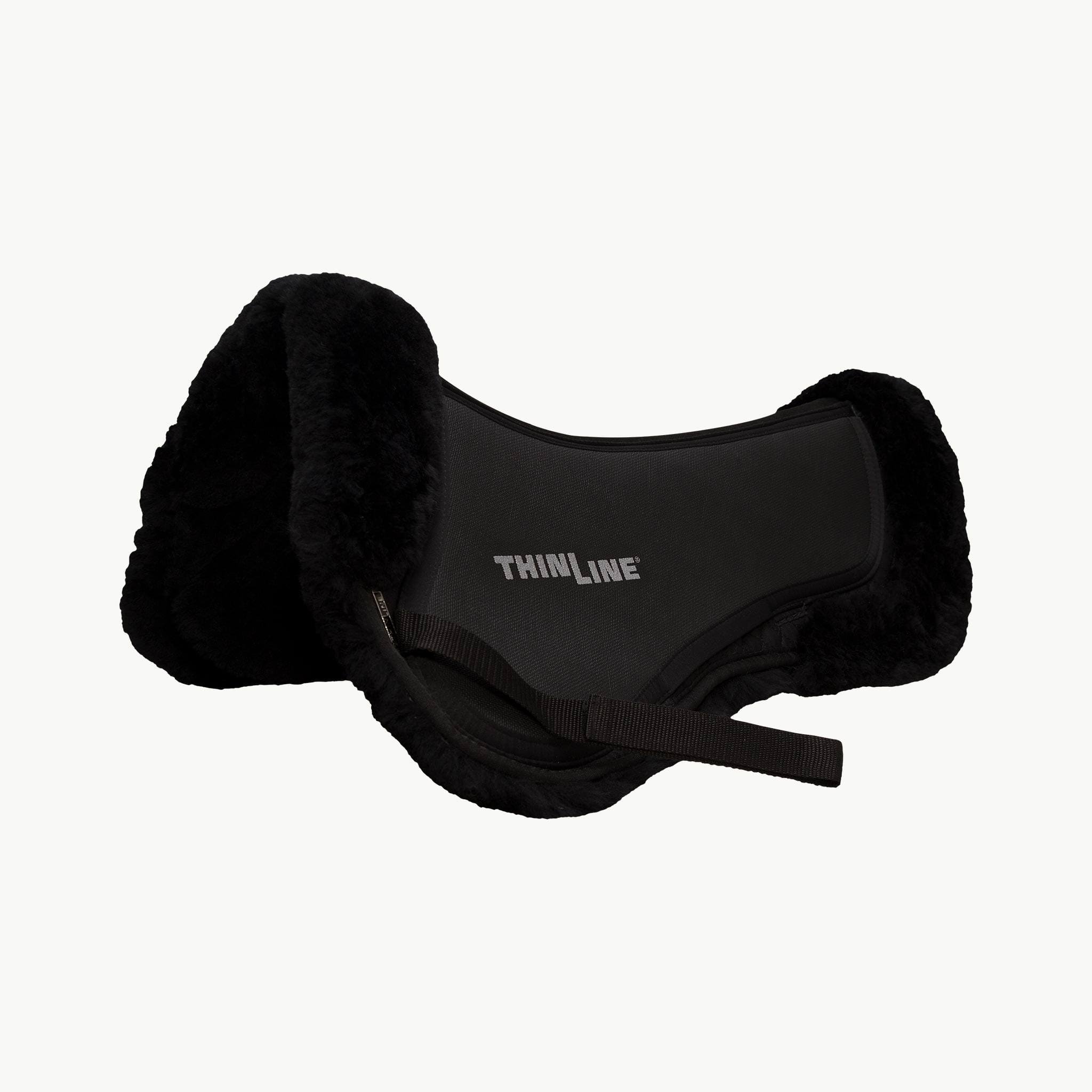 Thinline Full Sheepskin Trifecta Correction Half Saddle Pad in Black, Large