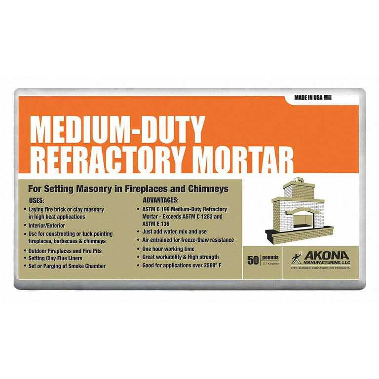 Akona Refractory Mortar,50 lb,Bag 104319 - Shop Hardware Tools Online Store
