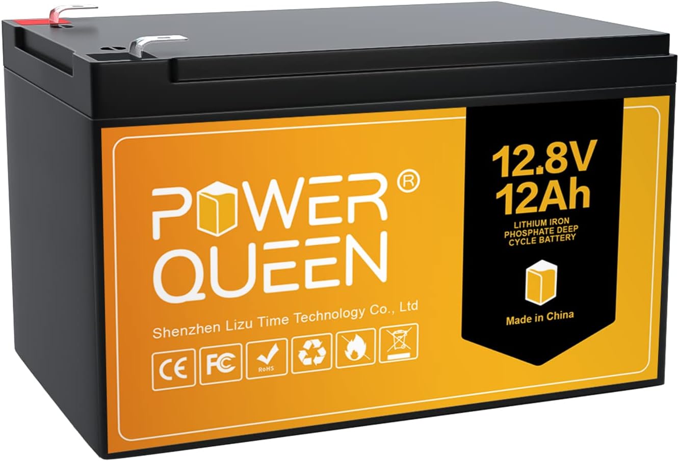POWER QUEEN 12.8V 200Ah LiFePO4 Battery, 2560Wh Lithium Iron Phosphate Battery, 4000+ Cycles, 10 Years Lifespan, Used for Solar Off Grid, RV Camper