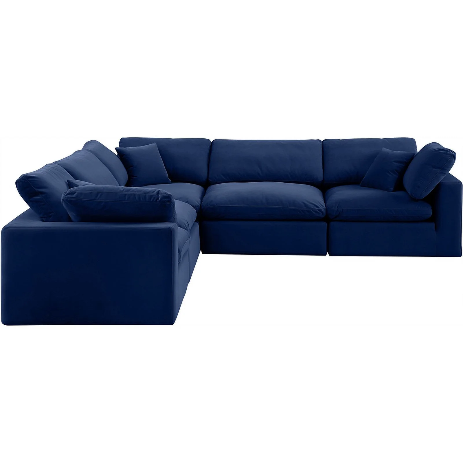 Meridian Furniture Comfy Navy Velvet Modular Sectional