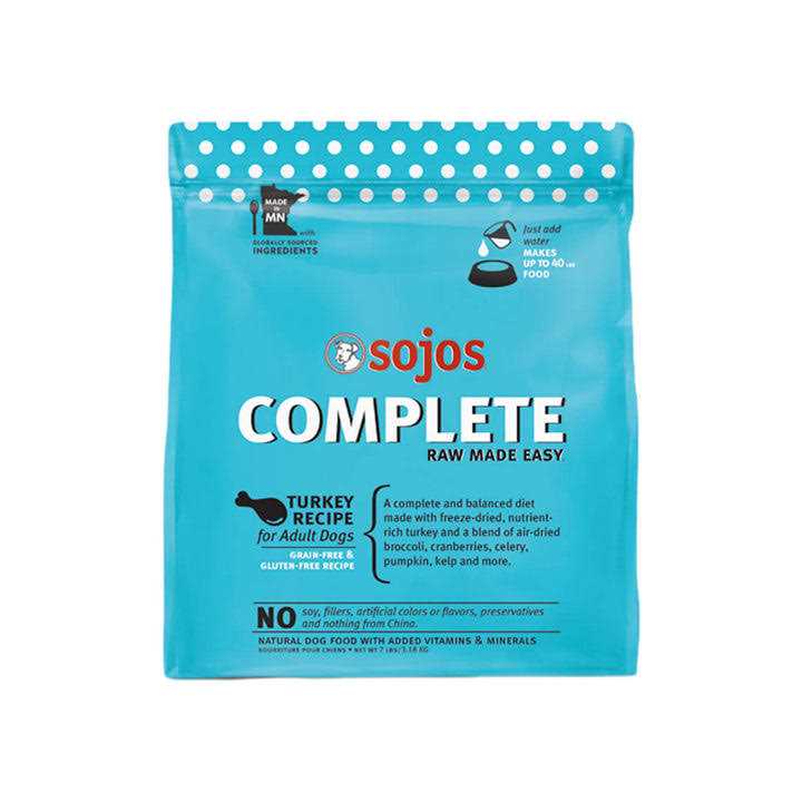 Sojos Complete Grain-Free Senior Turkey &amp; Salmon Recipe Freeze Dried Dog Food - Pet Supplies online store