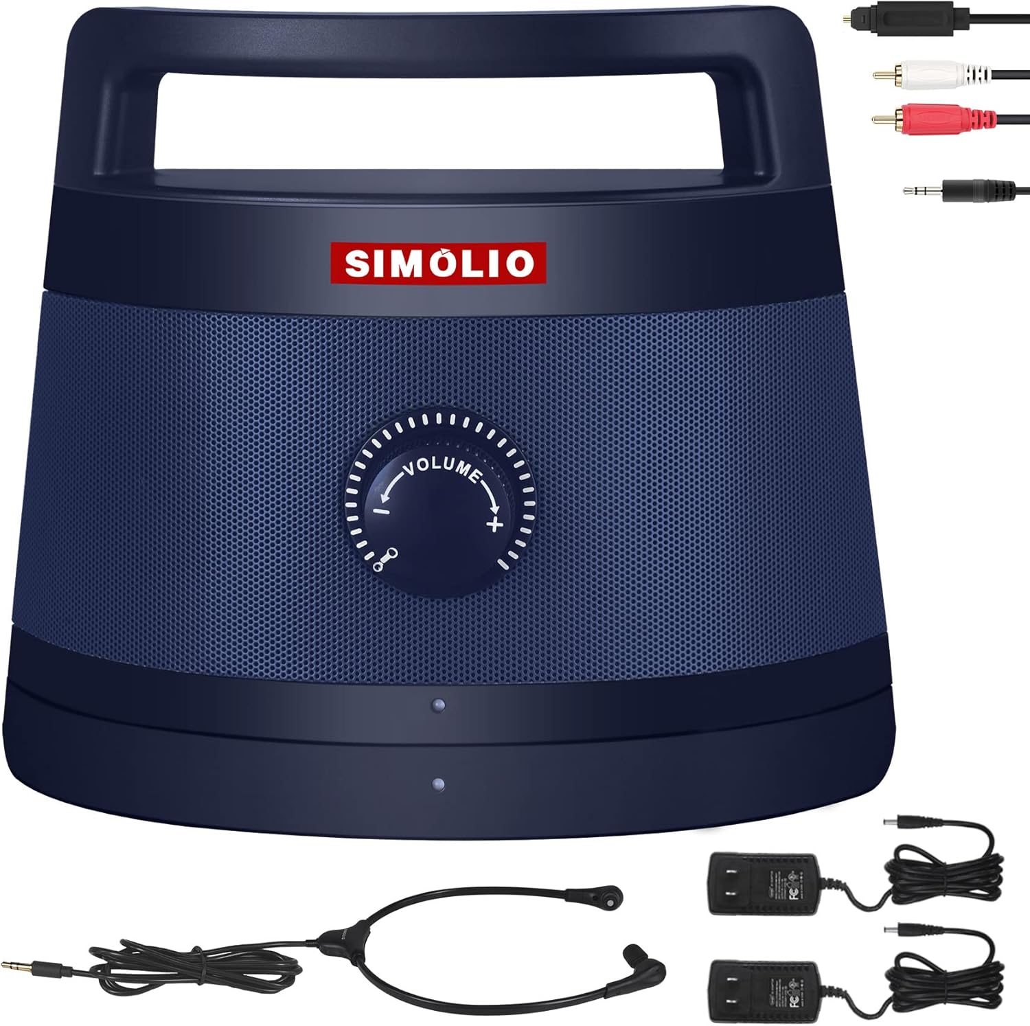SIMOLIO Clear Dialogue Wireless TV Speakers with Tone Adjustment, Portable Wireless Speakers for TV for Hard of Hearing, Seniors and Elderly