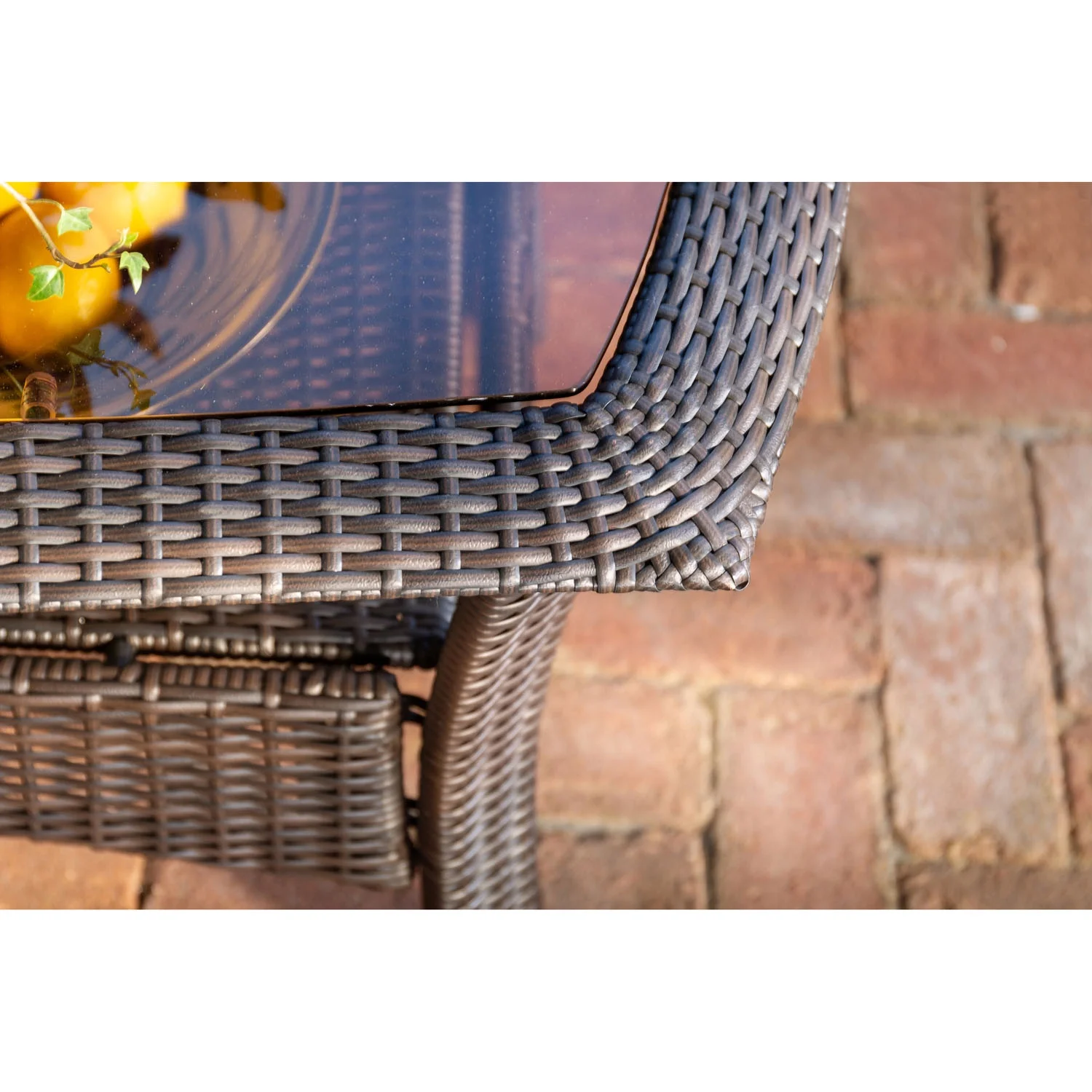 Hanover Strathmere 6-Piece Wicker Outdoor Conversation Set, Crimson Red