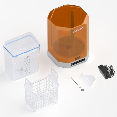 ELEGOO Mercury Plus V3.0 Wash and Cure Station, 7.5 L Large Capacity, Compatible with Mars Saturn Photon Halot MSLA LCD DLP 3D Printers