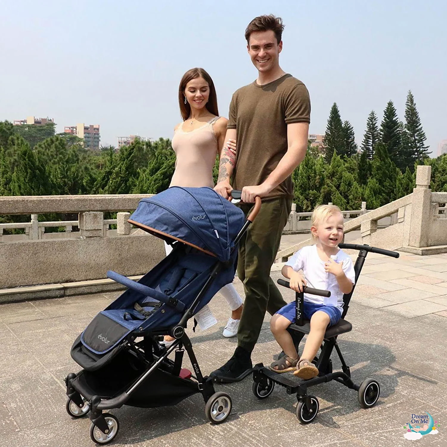 Dream On Me Coast Rider | Travel Stroller | Lightweight Stroller | Compact | Portable | Vacation Friendly Stroller, Black