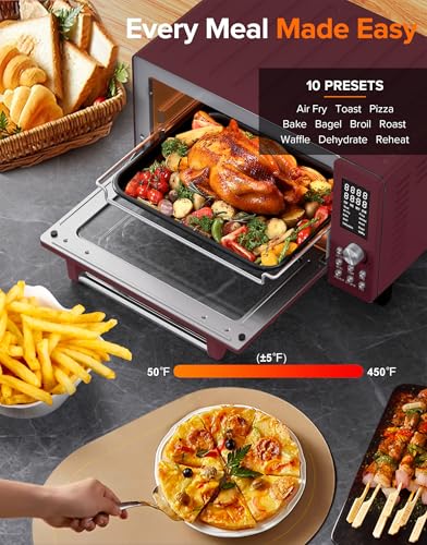 Nuwave Bravo Pro Smart 21QT Toaster Oven Air Fryer Combo, Convection Oven Countertop, 10 functions all in 1, with even & quick crisp technology