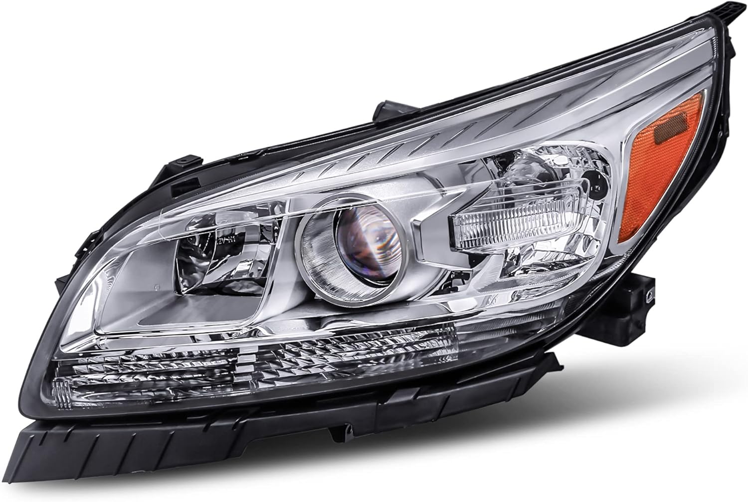 MOSTPLUS - Left Headlight Assembly - Compatible with 2013 2014 2015 Chevy Malibu -Chrome Housing Driver Side Front Light