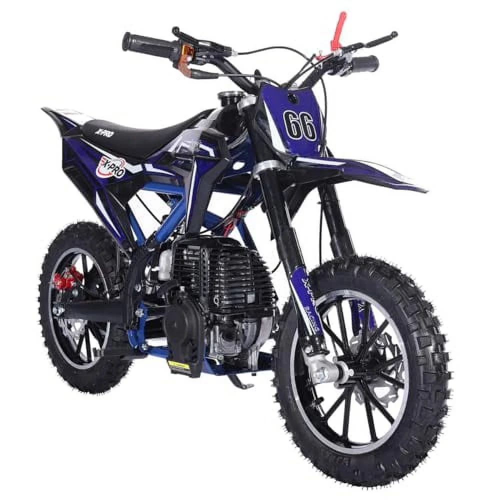 X-Pro Brand New Hawk 40cc Gas Power 4 Stroke Mini Pit Dirt Bike Pull Start for kids with 10" Wheels