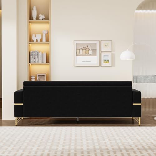 83'' Velvet Sofa, Chesterfield Velvet Upholstered Modern Love seat